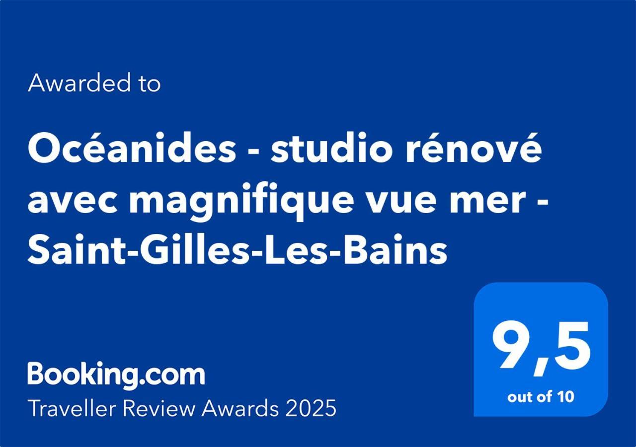 Océanides - studio rénové avec magnifique vue mer - Saint-Gilles-Les-Bains Exterior foto